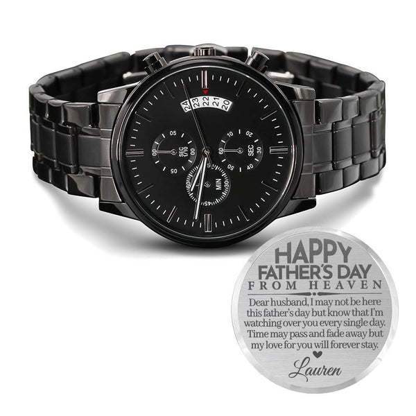 Happy Father's Day from Heaven Watch,  Wife Memorial Gift for Husband