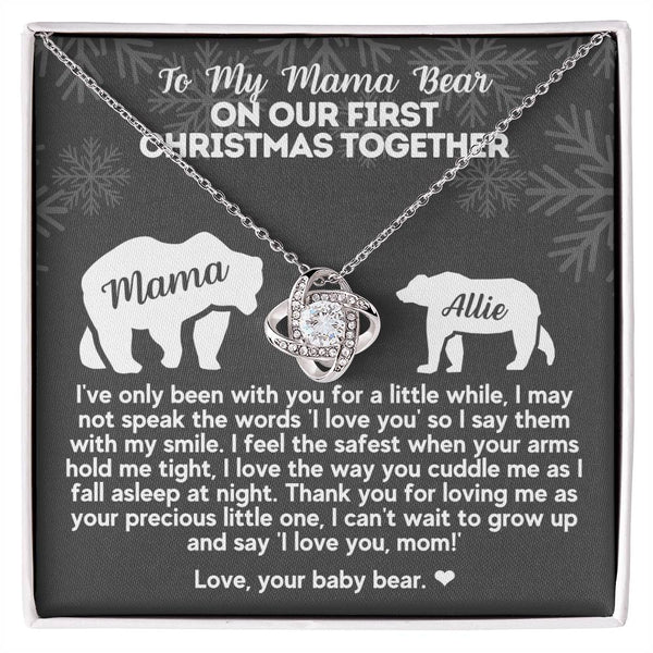 Christmas For New mama bear love knot